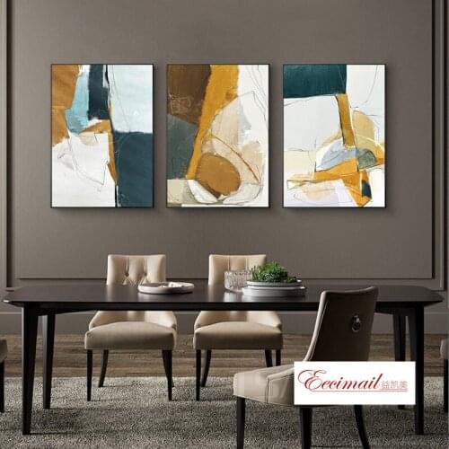EECAMAIL DIY Full Diamond Painting Modern Nordic Entrance Abstract Paste Diamond Painting Triptych Diamond No Frame
