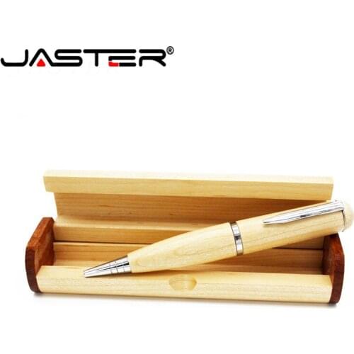 JASTER Custom wood logo USB pen with elegant pen USB 2.0 memory flash memory pen drive