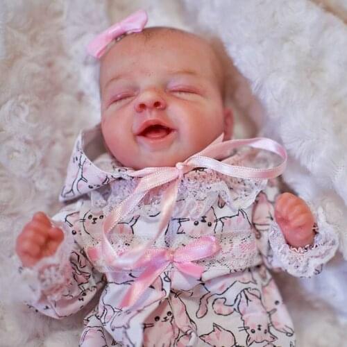 RSG 12.5 Inch Bebe Reborn Dolls DIY Blank Doll Kit Salie Soft Full Vinyl Silicone Body Unpainted Gift Toy for Children