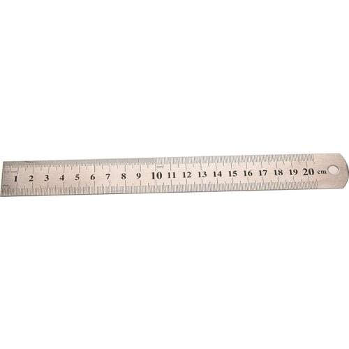 20cm Metal Ruler Stainless Steel Metric Rule Precision Double Sided Measuring Tools School Office Supplies Accessories