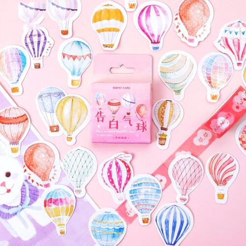 46pcs Nice Balloon Stickers Set 40mm Mini Color Balloons Decoration Sticker Adhesive Seal Paste Diary Album Letter Gift A6422