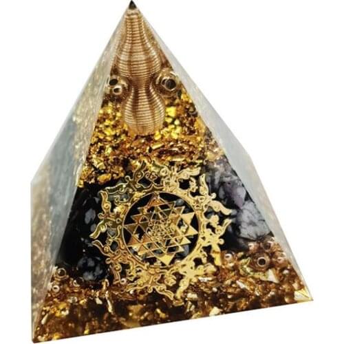 1PC Natural Crystal Clear Stone Glue Energy Tower Dimensional Ornaments Home Decor Meditation Ore Mineral Pyramid Ornaments