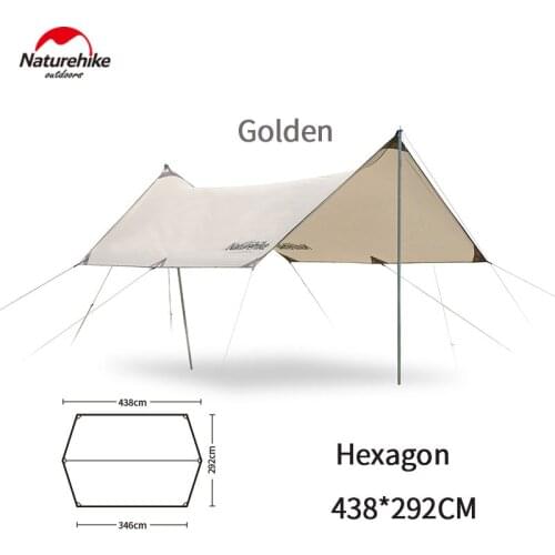 Naturehike Outdoor Big Sun Shelter 150D Nylon Waterproof Awning 3 Sizes Camping Sky Screen 10㎡ Beach Hammock Tent Picnic