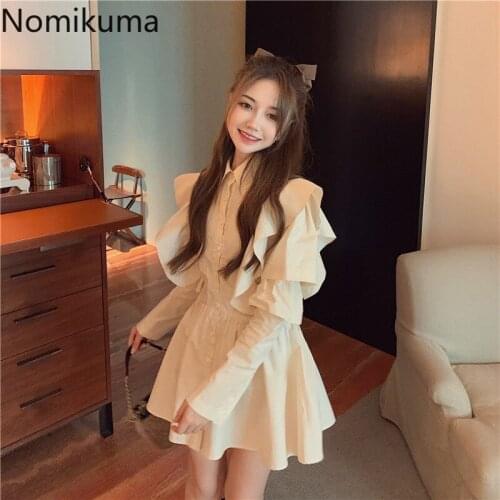Модные платья-рубашки Nomikuma China At AliExpress
