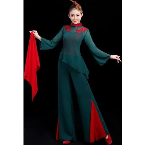 Hanfu New Style Clothes Classical National Costumes Yangko Clothing Stage Performance Clothing Costumes Dance Costume 12622
