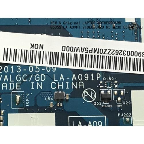 BiNFUL ,STOCK , NEW ITEM. VALGC/GDLA-A091P LAPTOP MOTHERBOARD FOR LENOVO G505S NOTEBOOK , VIDEO CARD R5 M230 8570M 2GB