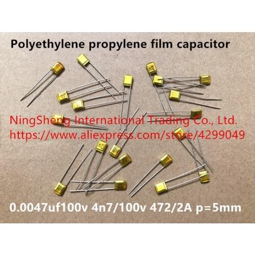 Original new 100% polyethylene propylene film capacitor 0.0047uf100v 4n7/100v 472/2A p=5mm (Inductor)