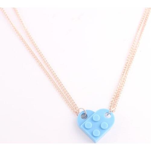 Gold Rose Color BFF Necklace for 2-Split Valentine Heart Necklace TOGETHER FOREVER NEVER APART Best Friends Pendant Friendship