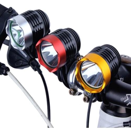 Rechargeable XM-L T6 USB 5V Bike Light 1600LM Max LED Bicycle Light Headlight