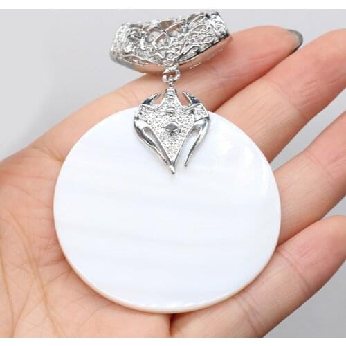 Natural Shell Pendant Round shape Mother of Pearl Exquisite charms For jewelry making DIY Necklace earring accessories