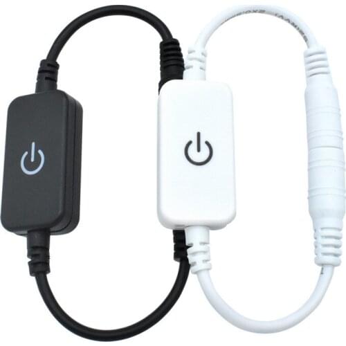 DC 12V-24V Touch Sensor Switch Connector LED Strip Dimmer Controller Female To Male Dimmable Plug For LED Strip Light Tape Lamp