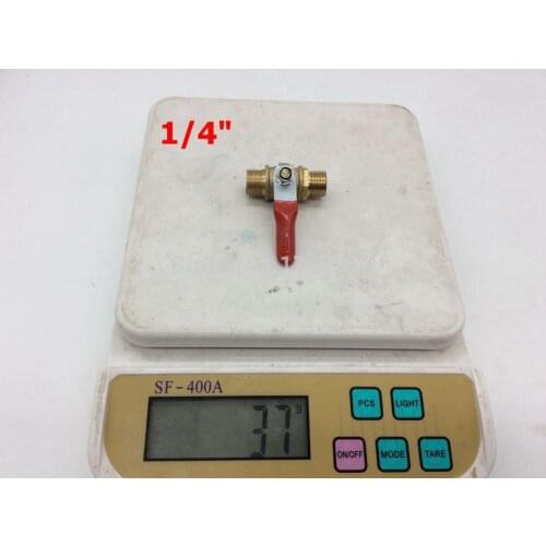 1/4" Double male ball valve external thread ,brass ball valve ,copper valve, copper fitting