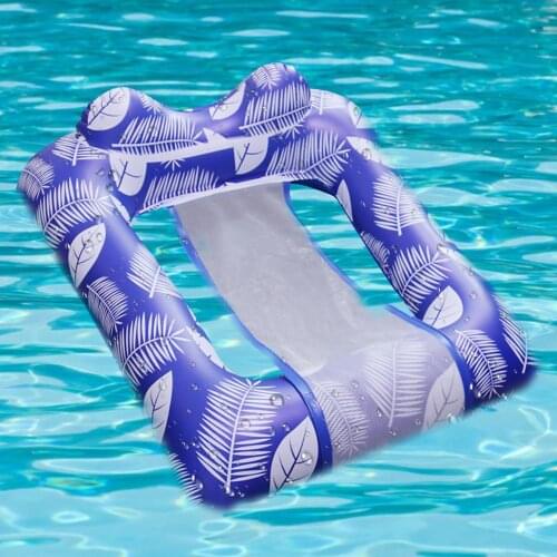 Pool Float Hammock Foldable Inflatable Float Bed Chair Floating Toys Summer Swimming Pool Lounger Float Floating Water Hammock