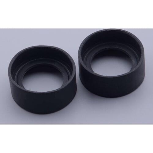 1 Pair Eyepiece Eye Covers Cups Guards Shield Rubber Black For Binocular Microscope