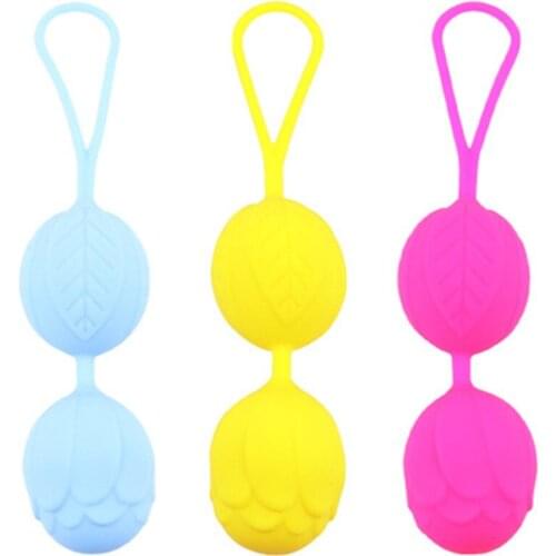 Safe Silicone Rose Kegel Ball Ben Wa Ball Vagina Tighten Exercise Vibrator Sex Toy for Women Vaginal Geisha Ball Smart Ball