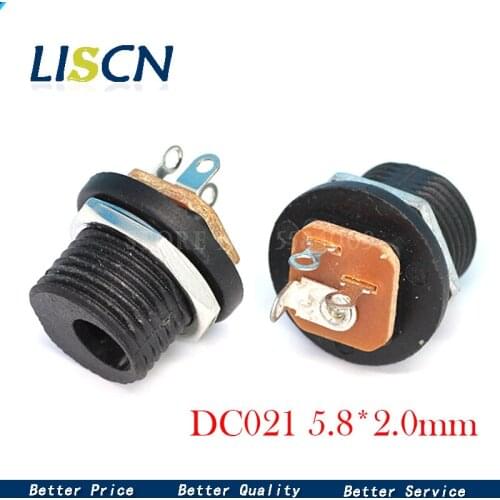 10Pcs DC socket DC021 5.8*2.0 Power socket DC-021 3-pin jack