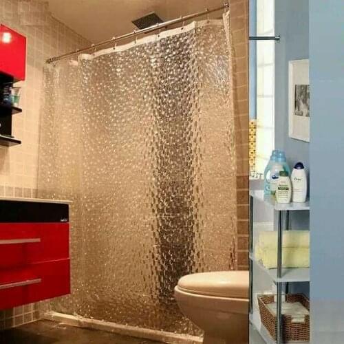 180*180cm 3D Water Effect Cube Design water resistance bathing Shower Curtain Fabric EVA Waterproof Home Bathroom Curtains