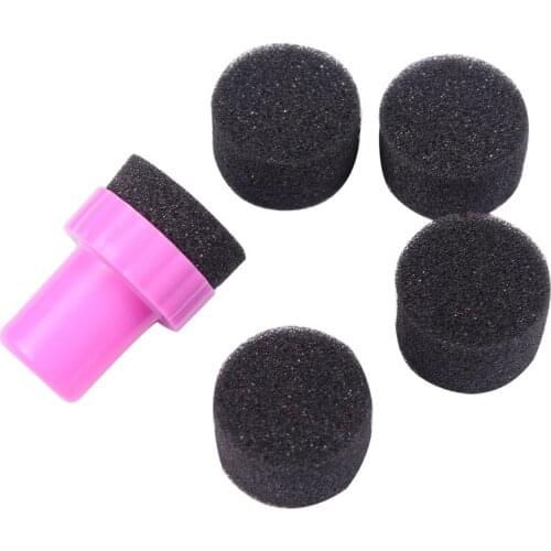 Hot Sale Magic Nail Art Sponges with Stamper Polish Stamping Manicure Tool Set 20Packs/lot