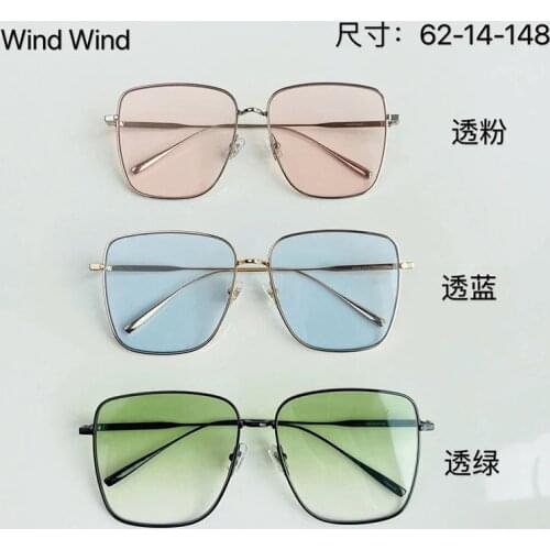 New Luxury Brand Gentle Design WIND WIND Square titanium Sunglasses Women Men Vintage Gradient SunGlasses Optical Glassese UV400