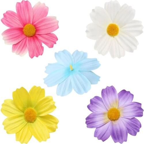 5pcs/10cm DIY Handmade Cloth Clothing Accessories Jewelry Fabric Flower Head Flower Hair Hat Accessories Brooch