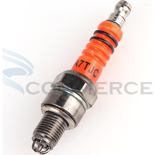 High quality spark plug A7TC A7TJC suitable for 3 poles GY6 50cc-150cc motorcycle 10mm spark plug spare parts