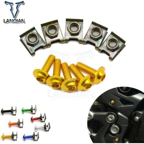 Motorcycle Accessories Fairing Bolt Spire Speed Fastener Clips Screw for Suzuki GSXR400 GT550 RG500 RGV250 VS800 Intruder