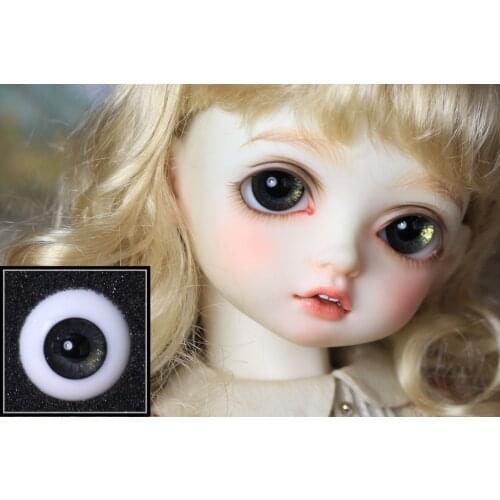BJD doll eyes suitable for 12mm14mm16mm18mm small iris gold foil black pearl real wind glass doll accessories