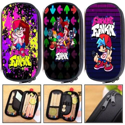 Students Friday Night Funkin Pencil Case Boys Girls Kids Cartoon Anime Pencil Box Children Pen Bags Teens Stationery Storage Bag