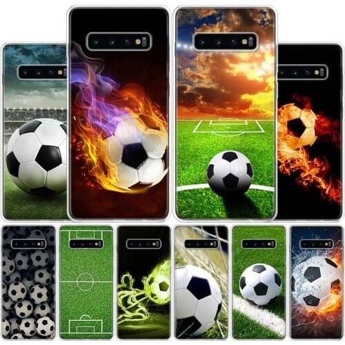 Fire Football Soccer Ball Cover Phone Case For Samsung Galaxy A51 A71 A70 A50 A40 A30 A20E A10S A41 A21 A01 A6 A7 A8 A9 Plus Coq