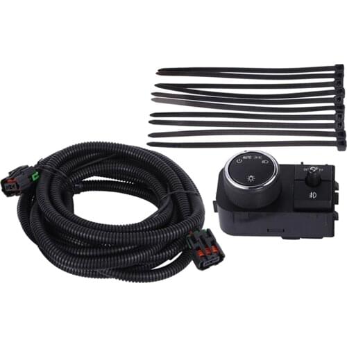 Black Fog Light Wiring Harness with Switch Set 15096895 For Chevy 07-14