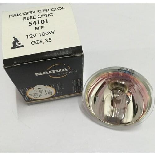 For NARVA 54101 12V 100W halogen reflector lamp,Zeiss surgical microscope fibre optic light source,12V100W EFP GZ6.35 bulb