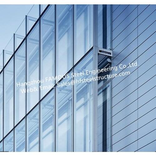 Double Glass Wall Ventilated Facade Office Building GlassCurtain Wall Stick Built System By China Maker