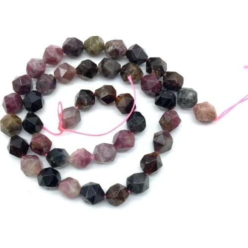 Natural Tourmaline Stone Beads Faceted Cut Cube 5 mm 7 mm 9 mm Good For DIY Jewelry Making Supplies
