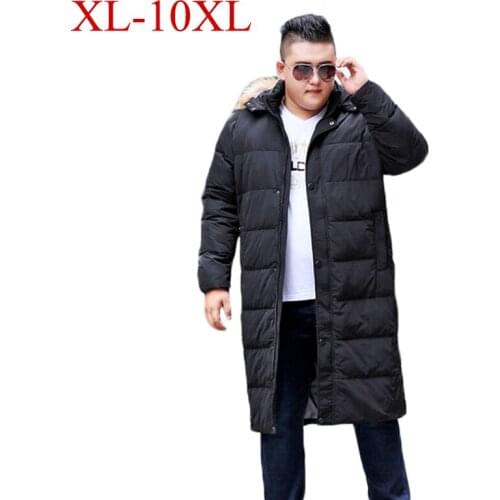 12XL 10XL Winter Mens Jacket Thick White Duck Down Warm men Coat Quality And Comfortable Outerwear Winter Men Long Coats Parka