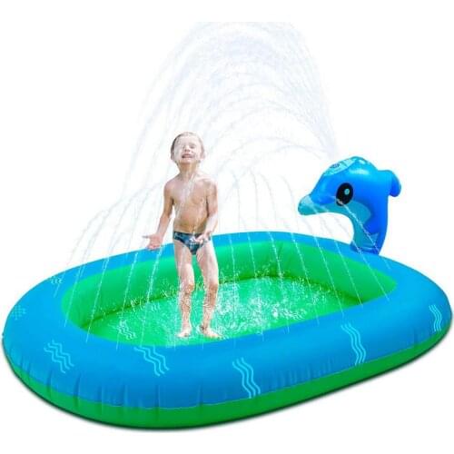 Inflatable Sprinkler Pool For Kids Sprinkler Water Toy Inflatable Outdoor Splash Pool Swimming Play Mat Childrens Summer Toy