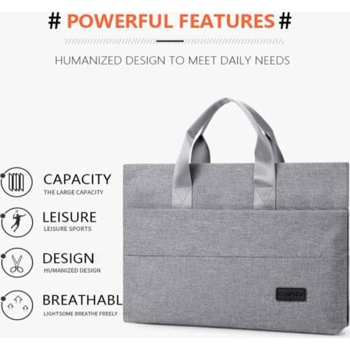 2 Colors 14 Inches Briefcase Document Polyester Cloth Stereoscopic Portfolio Portable Office Meeting Multi-functional Laptop Bag