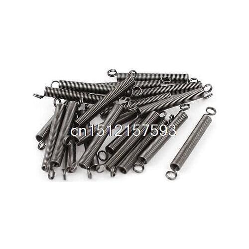 0.018" Wire Dia 0.15" OD 1.1" Long Tension Coil Extension Spring Hook 20Pcs