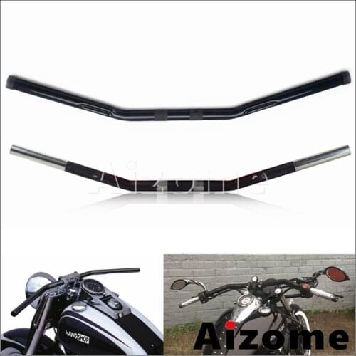 1" 25mm Motorcycle Retro Handlebar Curved Dimpled Zero Handle Drag Bar for Harley Sportster XL 883 1200 Iron Seventy-Two 07-2020