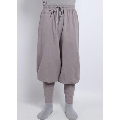 Spring&Autumn shaolin monks kung fu bloomers budda lay meditation trousers buddhist zen pants