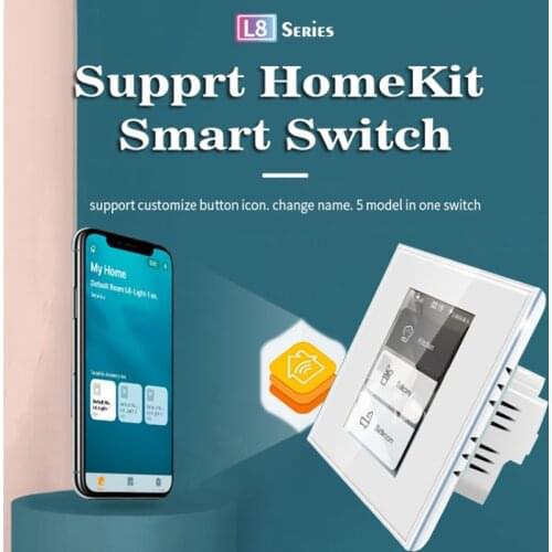 Wifi LCD Smart Wall Light Switch Power Consumption Smart 4 In 1 Home Switch Work With Apple Homekit Alexa Google Home