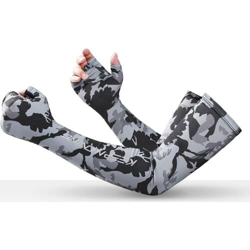 Spring Summer Sleeves Cycling Cuff for Men Sports Outdoor Camouflage Cool Glove Women Arm Sleeves Sun Protection Ice Silk Warmer