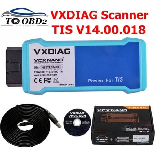 VXDIAG VCX NANO For Toyota TIS Latest V14.00.018 USB 2.0 Fully compatible With SAE J2534 VXDIAG For TOYOTA Cars OBD2 Scanner