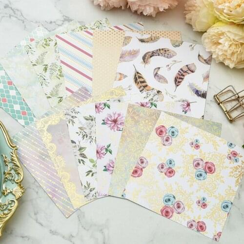 YPP CRAFT 24pcs Single-side Printed Background Foil Series paper creative papercraft art paper handmade scrapbooking kit set boo