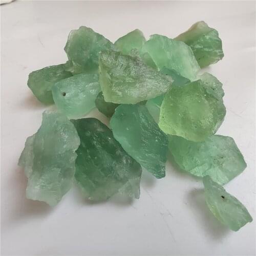 1000g 2-4cm large particles Natural Octahedral Colorful Fluorite Raw Gemstone Ornament Green Stone craft Cane Decoration D3