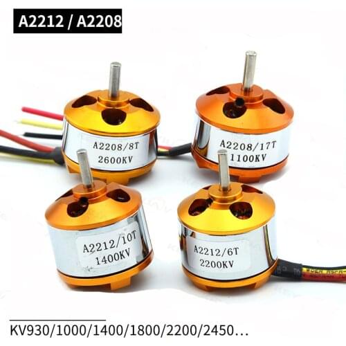A2212 A2208 Brushless Motor 930KV 1000KV 1400KV 2200KV 2450KV For RC Aircraft Plane Multi-copter Brushless Outrunner Motor