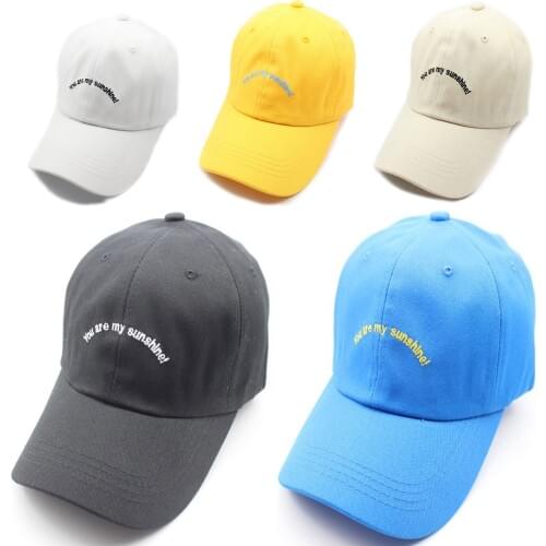 Women Men Unisex Hip Hop Snapback Baseball Cap Cotton Embroidery Letter Sport You are my Sunshine Casual Dad Hat Caps Adjustable