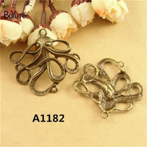 BoYuTe (30 Pieces/Lot) 45*49MM Antique Bronze Plated Zinc Alloy Octopus Charms Pendant Bracelets Necklace Jewelry Accessories