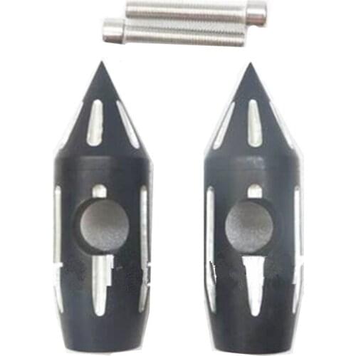Pair 5.25" BLACK Billet Spike HANDLEBAR RISERS For Harley Softail Dyna Sportster Honda Shadow VT VTX Rebel Aero Kawasaki Vulcan