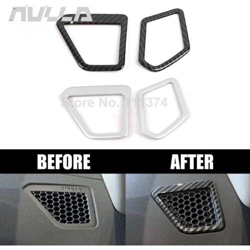 For BMW 3 Series G20 2019 2020 2021 Carbon Look Car Interior Front Upper Air Condition Outlet Vent Decor Frame Trim Accessories