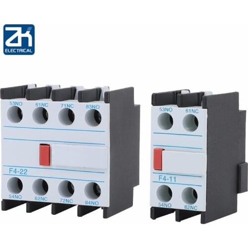 F4-11 (LA1DN22) 1NO+1NC F4-22 (LA1DN22) 2NO+2NC auxiliary contact block for CJX2 LC1-D series AC contactor